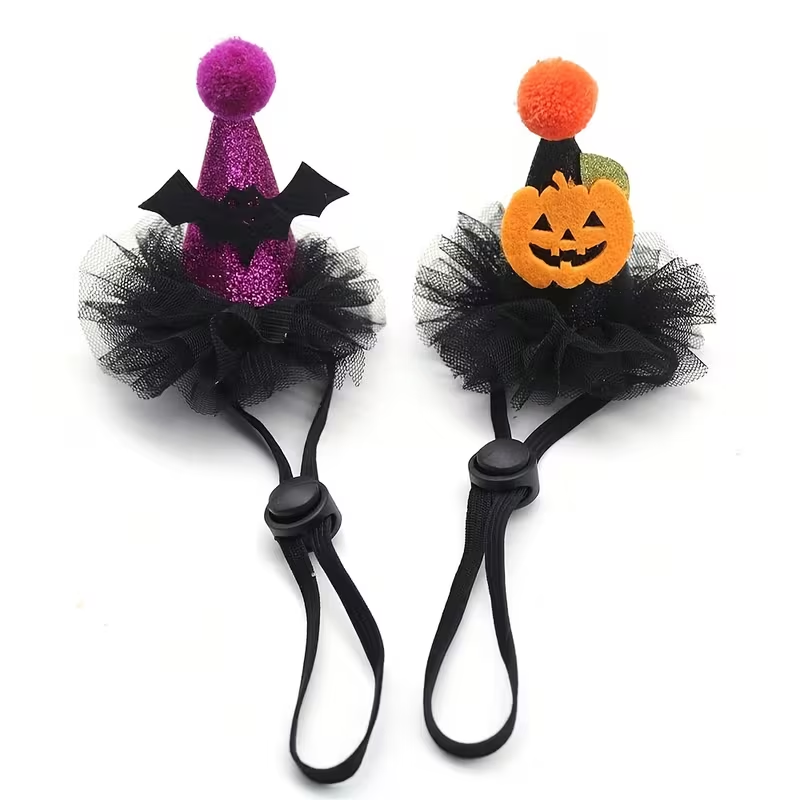 Party Hat Cone - Halloween Mini Pet Party Headband Bat