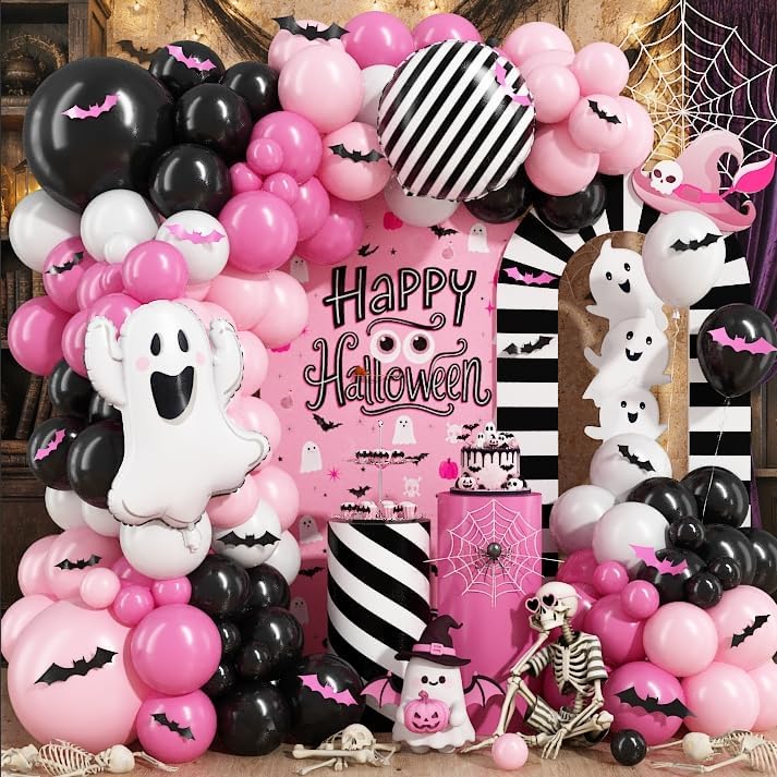 Cute Ghost Halloween Balloons  - Balloon Arch Kit 评论和价格