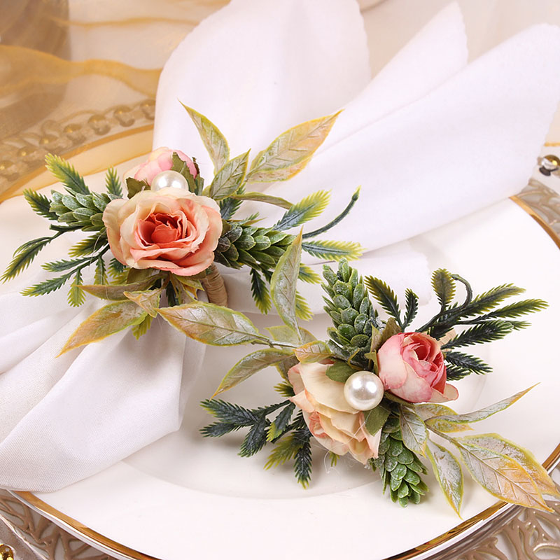 Napkin Rings Holder Rose & Pin - Party Event Supplier 评论和价格