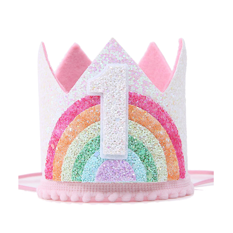 Felt Rainbow Theme Birthday Pa - Party Hat Cone 评论和价格