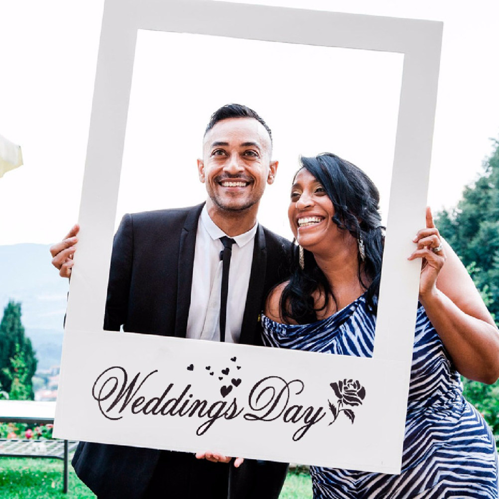 Wedding Day Photo Frame DIY Ph - Photo Booth Frame 评论和价格