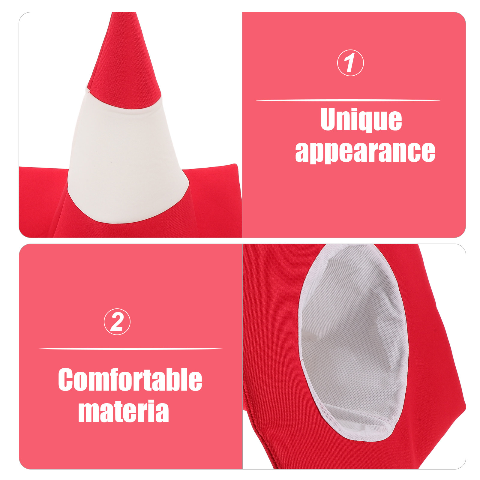 Traffic Cone Hat Red White Nov - Party Hat Cone 评论和价格