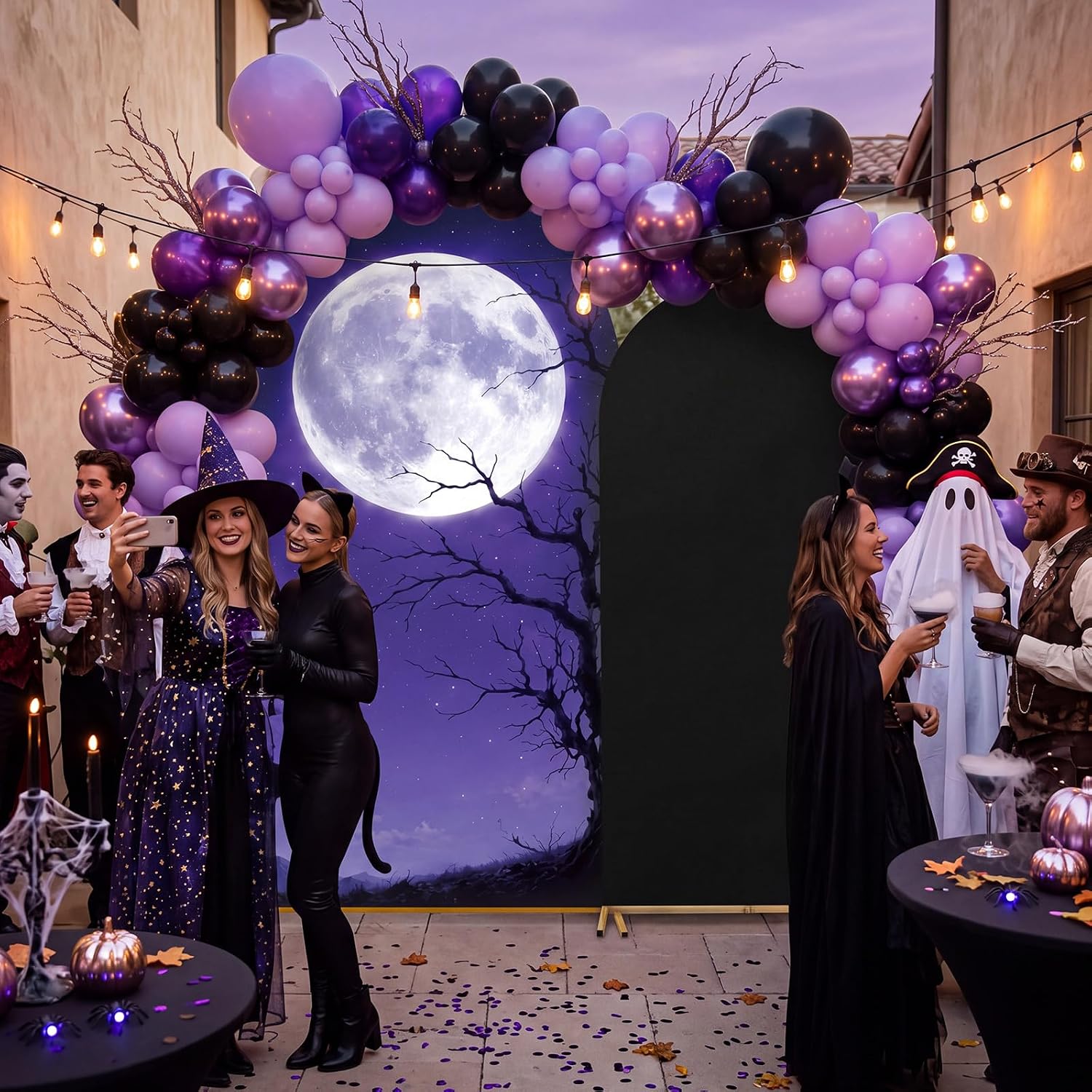 Custom 2-sided Halloween Holid - Dessert Table Backdrop 评论和价格