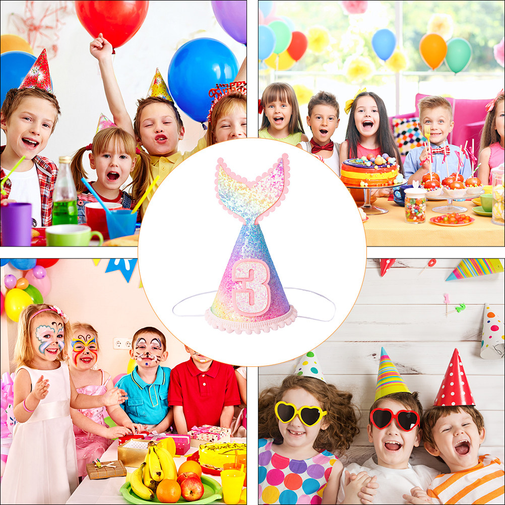 1Pcs Sequined Mermaid Party Ha - Party Hat Cone 评论和价格