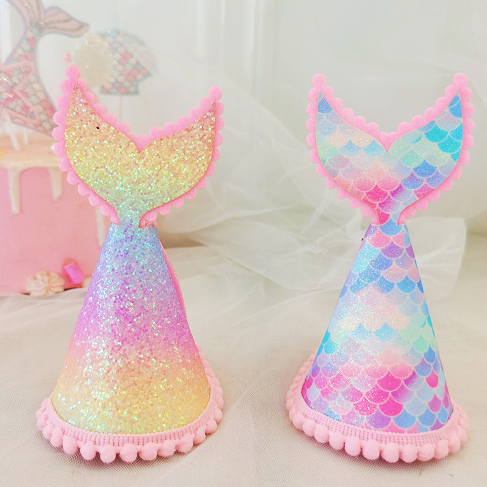 1Pcs Sequined Mermaid Party Ha - Party Hat Cone 评论和价格