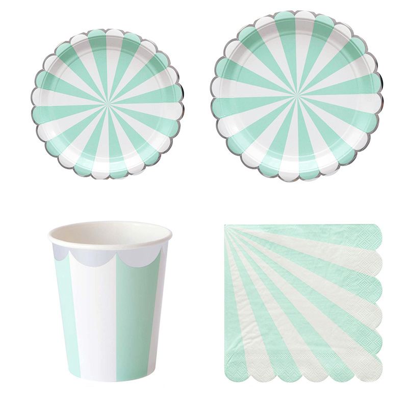Striped Disposable Tableware P - Paper Straw Color 评论和价格